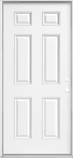 Fiberglass 6-Panel Exterior Door