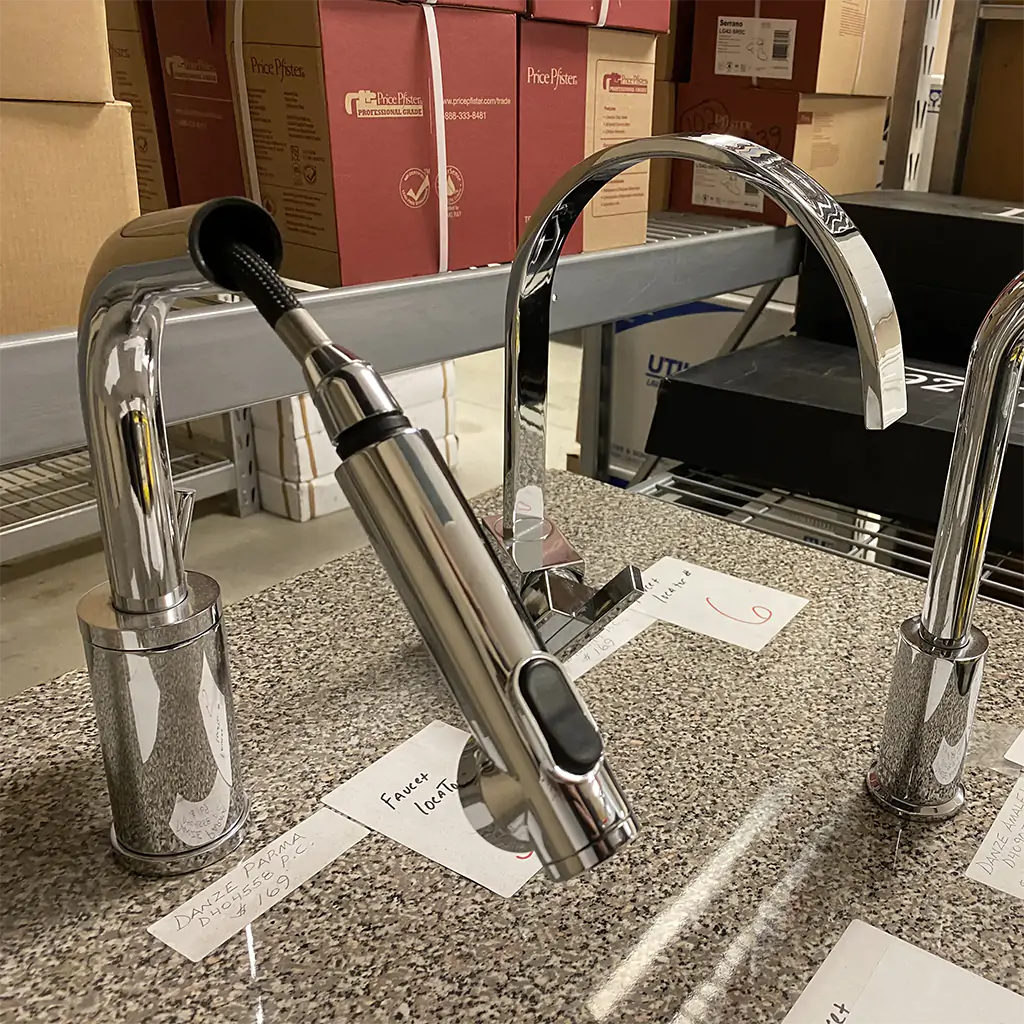 Stainless steel sinks and commercial kitchen faucets