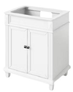 30 Inch Douglas Furniture Style White Vanity