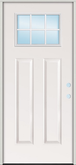 6-Lite Craftsman Steel Exterior Door