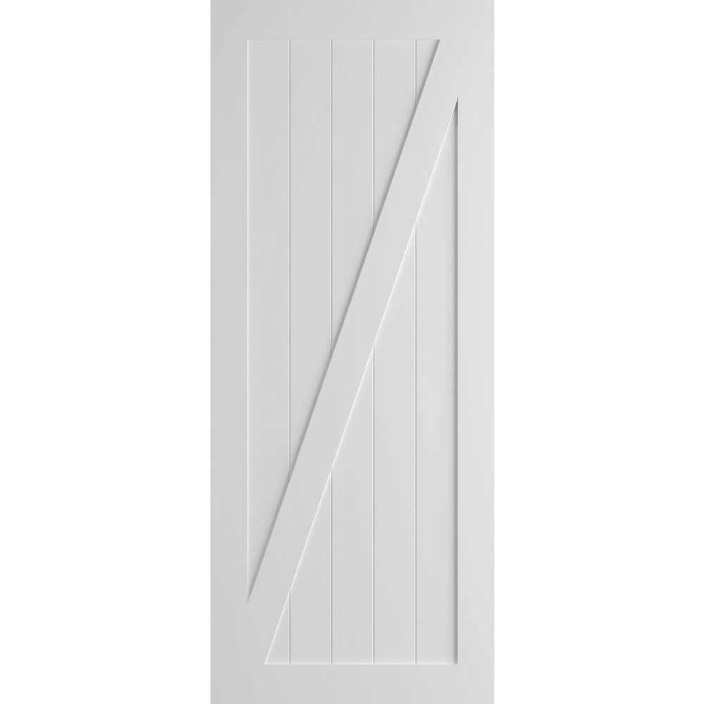 Primed White Sliding Barn Door