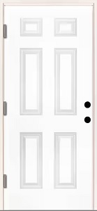 6-Panel Steel Outswing Exterior Door