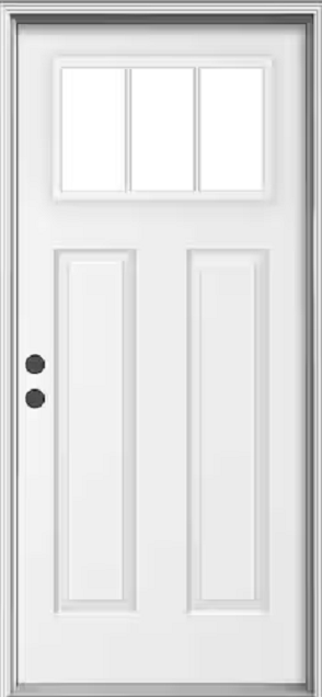 3-Lite Craftsman Steel Door
