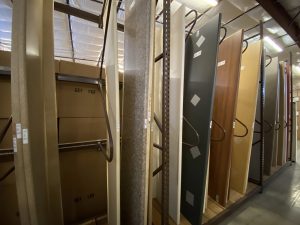 Kitchen countertop slab inventory ready for commercial shipment