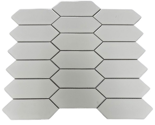 Catch Ice White Porcelain Mosaic Backsplash
