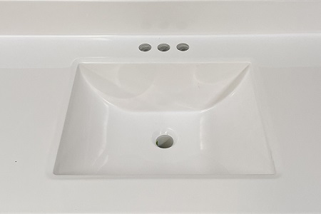 Solid White Cultured Marble Vanity Top Wholesale